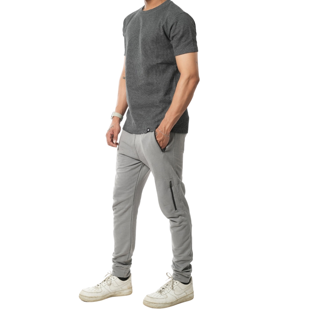 Gray Zip Trouser