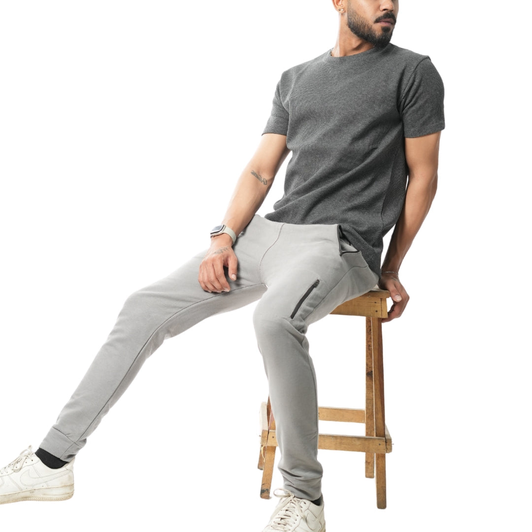 Gray Zip Trouser