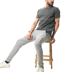 Gray Zip Trouser